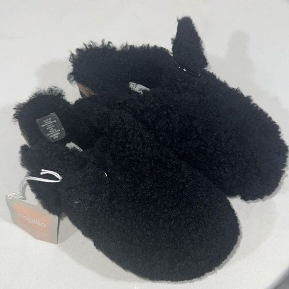 BIRKENSTOCK BOSTON SHEARLING IN TEDDY BLACK NWT Size 39 - Picture 5 of 9